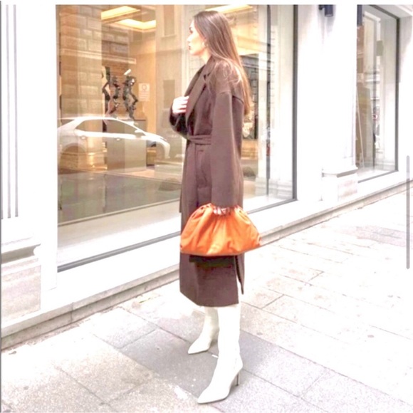 ZARA WRAP TIE WOOL COAT - Picture 16 of 16